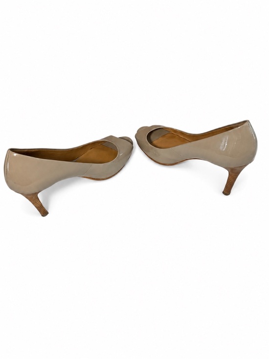 Ann Taylor Shoes - Ann Taylor Women's Patent Leather Scallop Trim Pumps - Taupe
